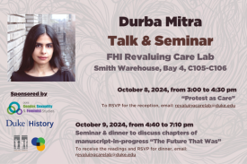 Durba Mitra: Talk and Seminar